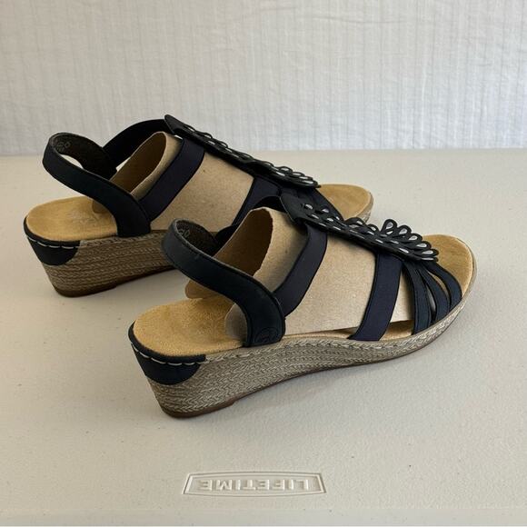 Rieker Wedge Heel Sandals Women’s Size 9.5 EUR 41 Slip On - Picture 7 of 12